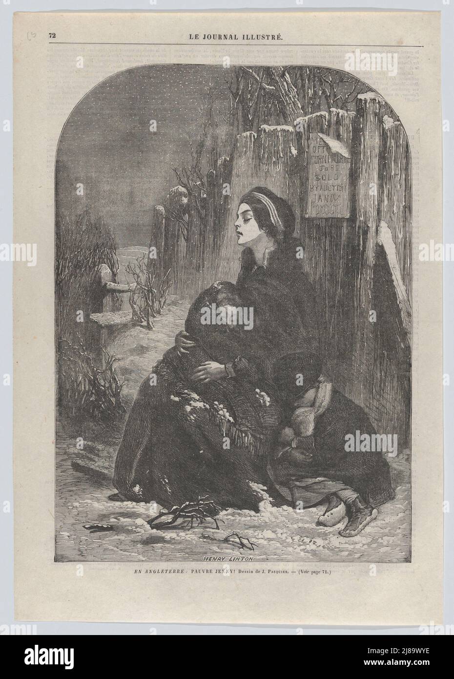 En Angleterre: Pauvre Jenny!, da "le Journal Illustr&#xe9;," no 55, dal 26 febbraio al 5 marzo 1865. Foto Stock