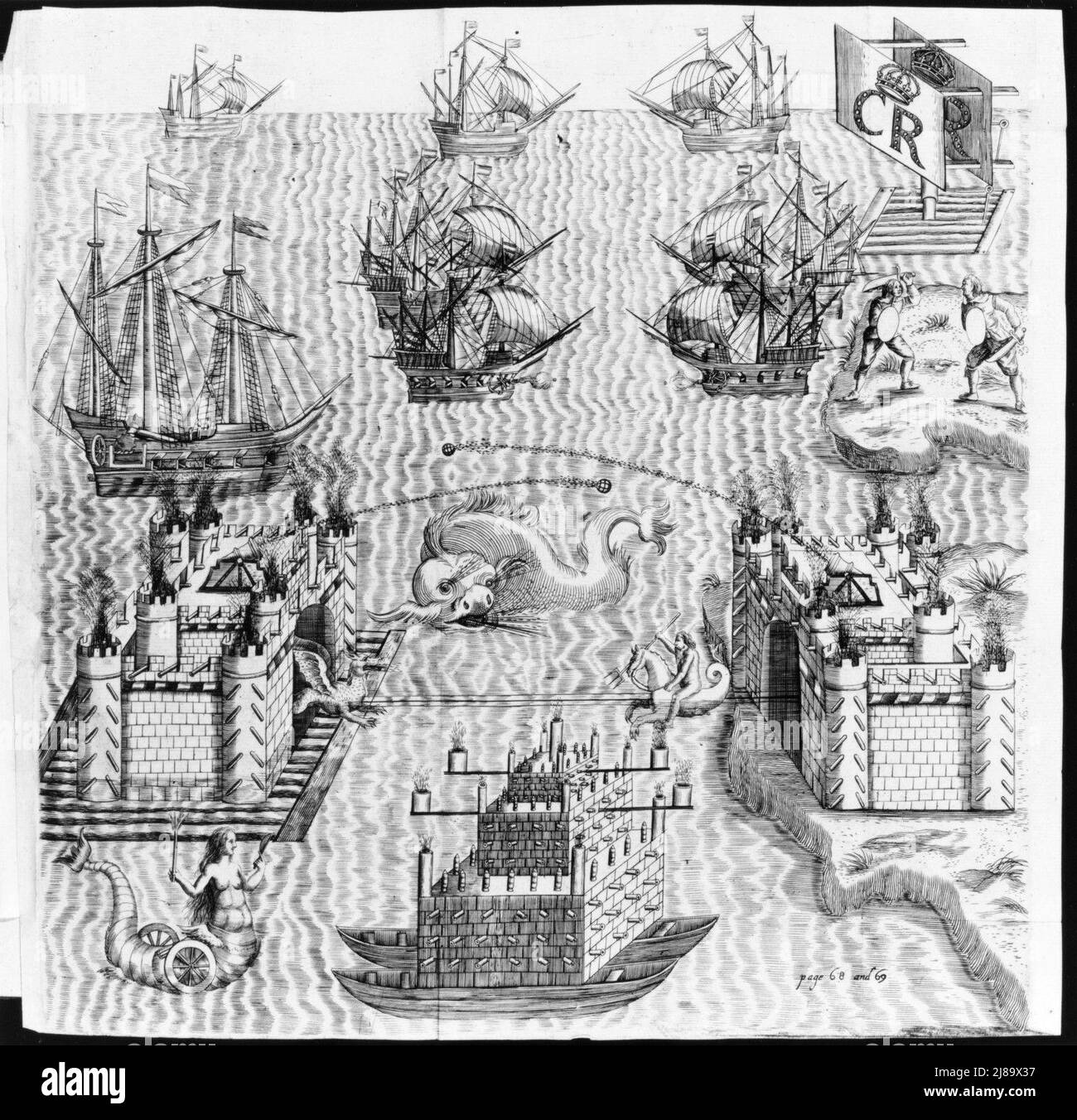 Pirotchnia o un Discorso di incendio artificiale, un breve trattato di Geometrie, 1635. Foto Stock