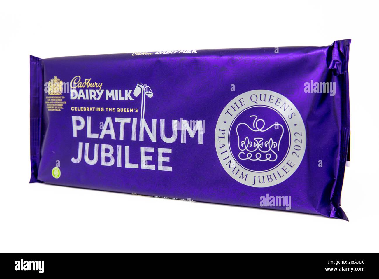 Cadbury Dairy Milk Platinum Jubilee Bar Foto Stock