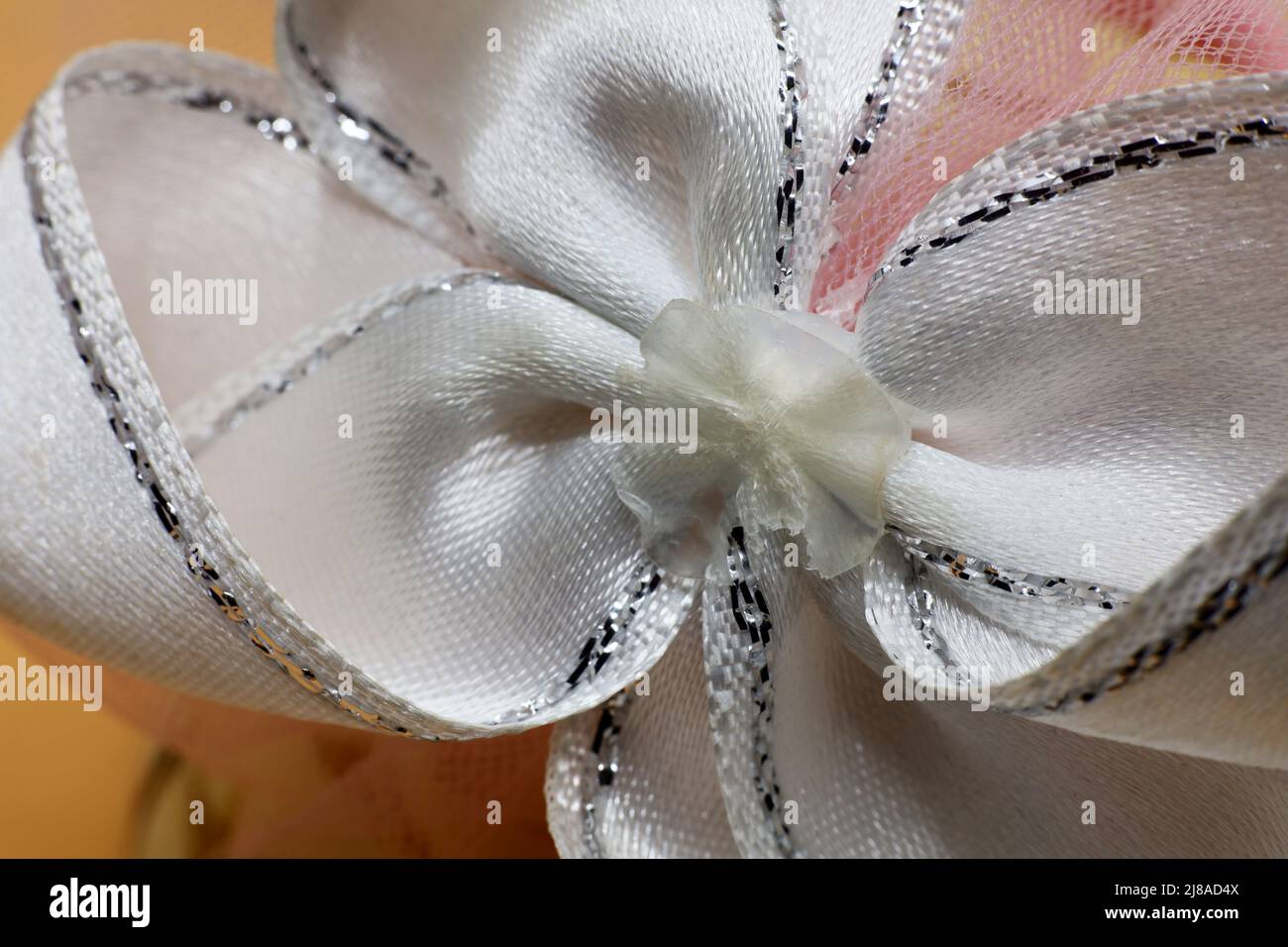 dettaglio del nastro bianco in primo piano Foto Stock