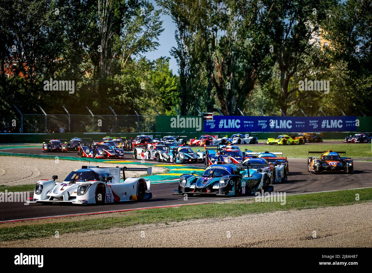 76 HUNT Freddie (gbr), SILJEHAUG Mads (NOR), Reiter Engineering, Ligier JS P320 - Nissan, in azione durante la 2nd della Michelin le Mans Cup 2022 sul circuito di Imola dal 12 al 14 maggio, a Imola, Italia - Photo Paulo Maria / DPPI Foto Stock