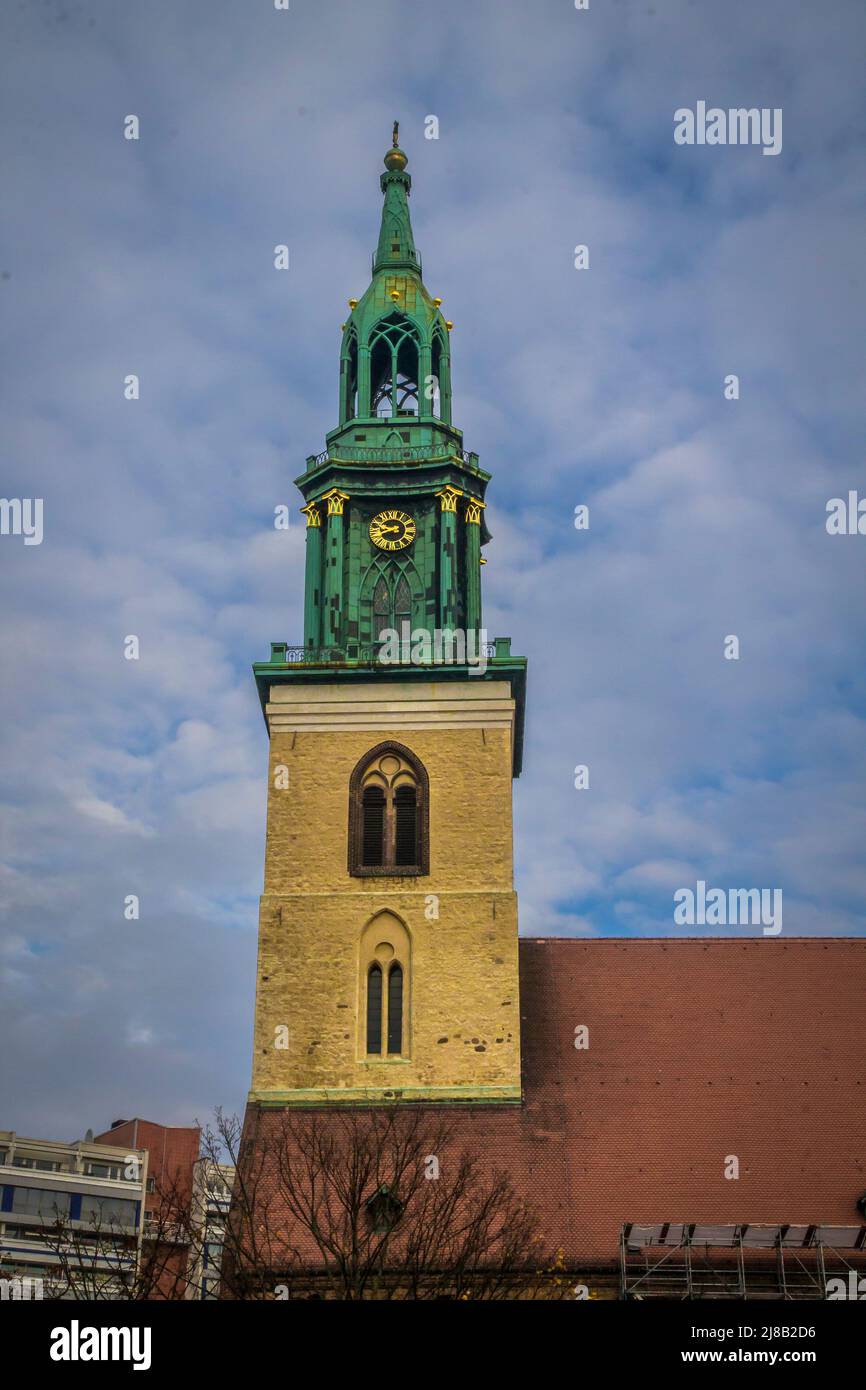 Bella chiesa di Santa Maria Marienkirche a Berlino, Germania Foto Stock