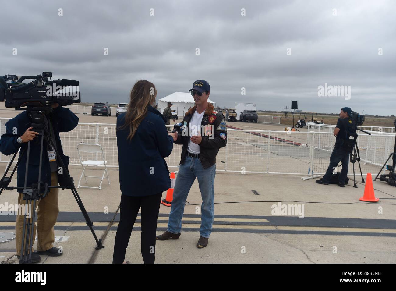 California Tom Cruise, noto anche come sosia di Maverick Jerome Leblanc Foto Stock