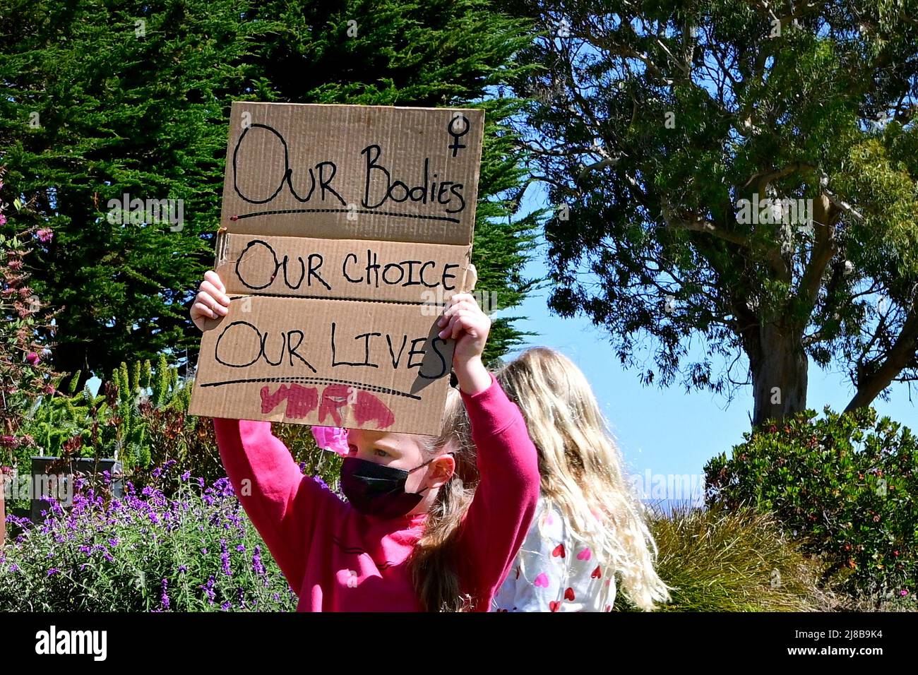 Monterey, California, Stati Uniti. 14th maggio 2022. Roe vs Wade Pro-Choice Anti-Supreme Court protesta (Credit Image: © Rory Merry/ZUMA Press Wire) Foto Stock