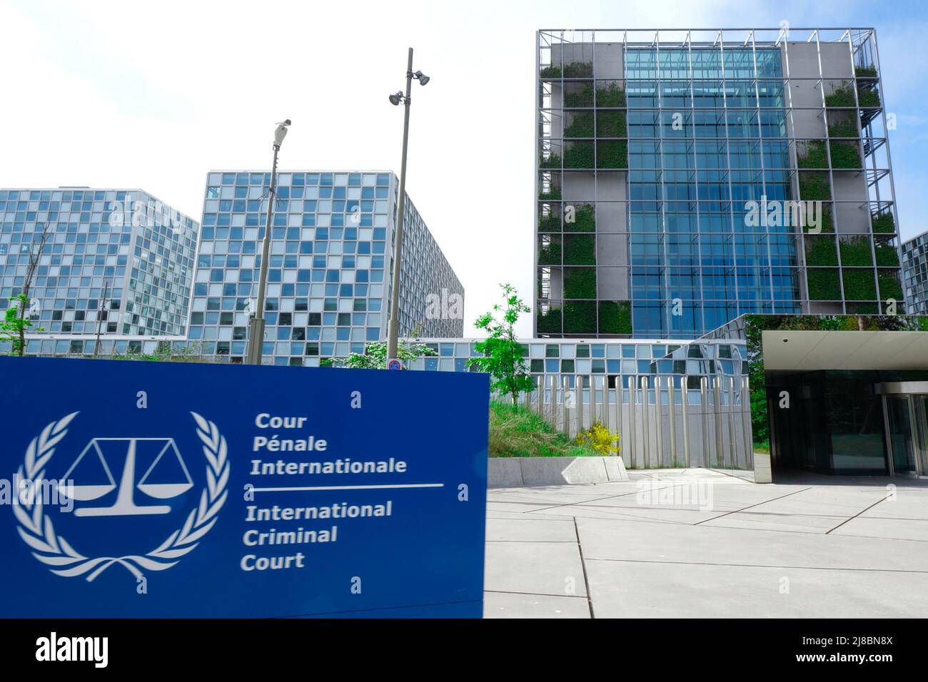 L'Aia, Paesi Bassi, Tribunale penale internazionale. La Corte penale internazionale ha la competenza a perseguire i singoli individui per i crimini di genocidio, i crimini contro l'umanità Foto Stock