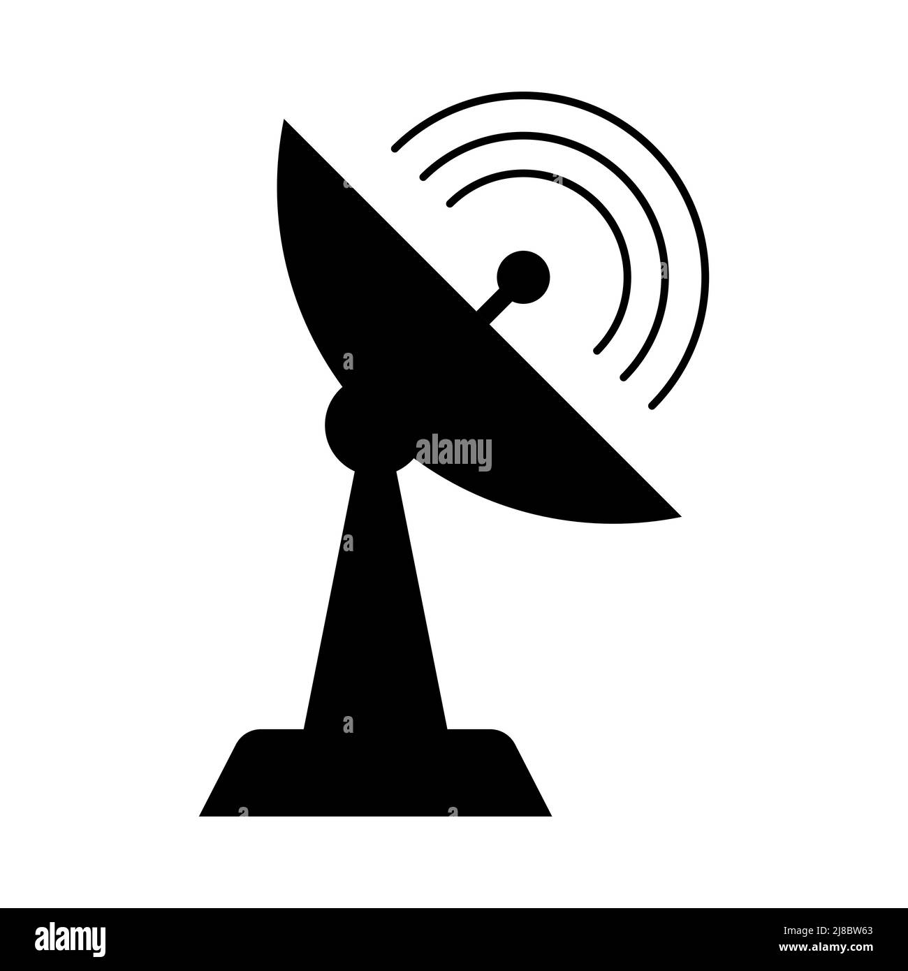 Icona vettore satellitare isolata su sfondo bianco Illustrazione Vettoriale