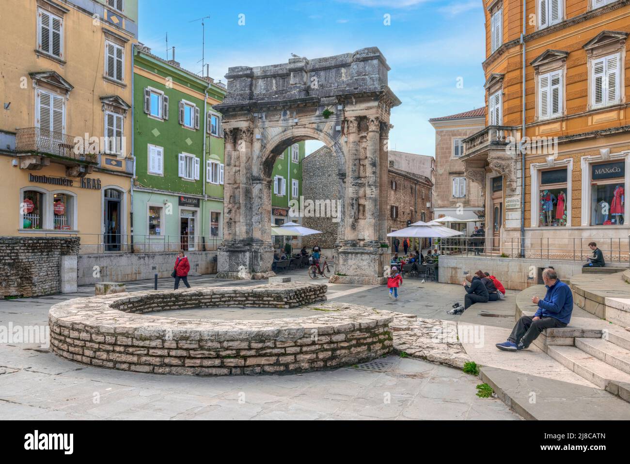 Pula, Istria, Croazia, Europa Foto Stock