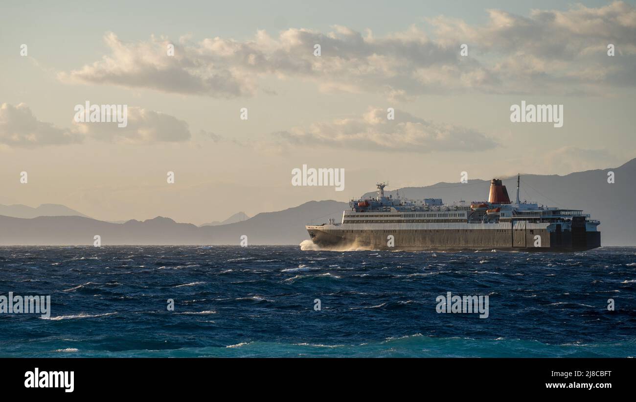 Navigazione in mare Egeo e Adriatico. Foto Stock