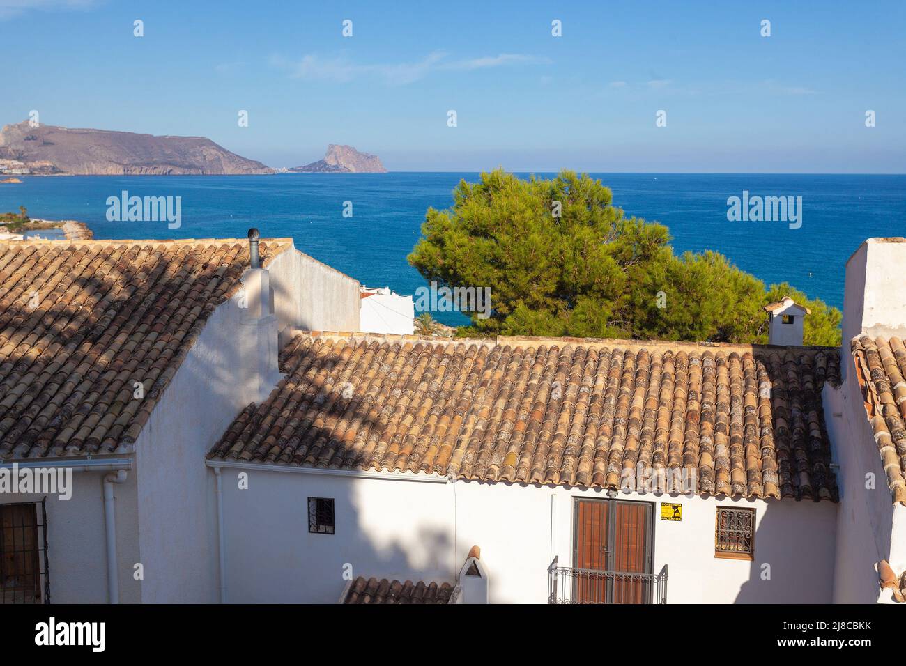 La strada storica di Altea, Spagna Foto Stock