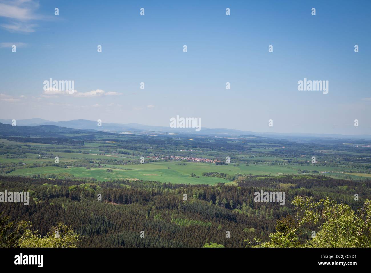 Erlebnisweg Heinrichs, un percorso escursionistico nel Waldviertel - al Mandelstein Foto Stock