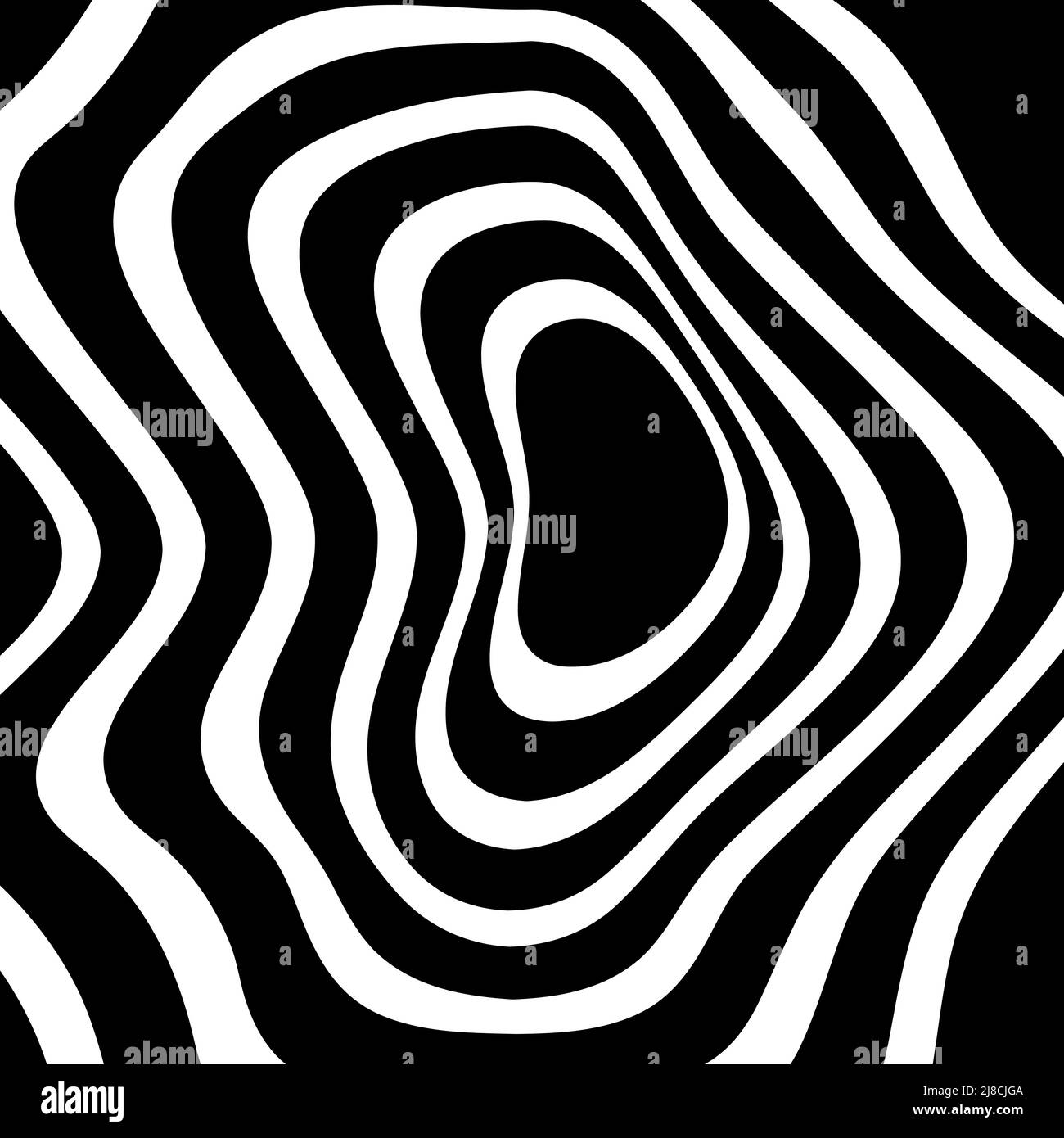 Foro, sfondo illusione ottica. Sfondo vettoriale distorto con cerchio Illustrazione Vettoriale