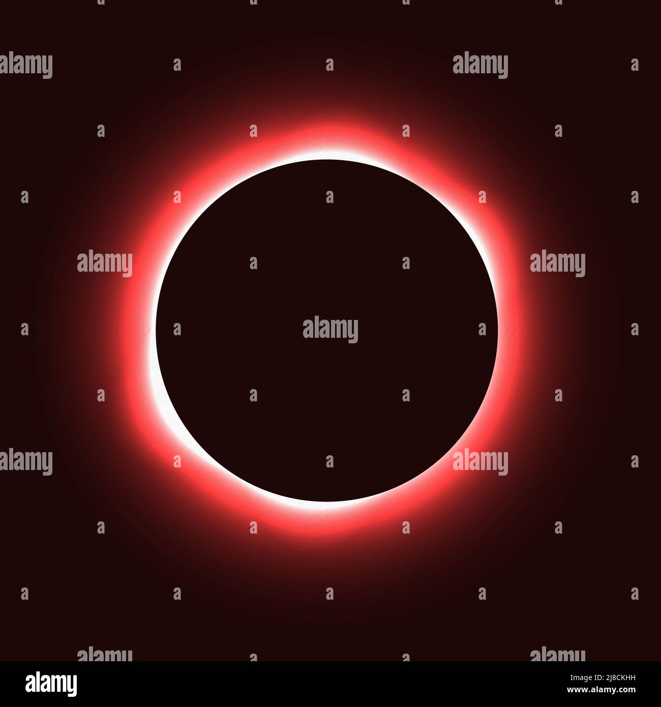 Eclipse di Sole, cerchio con Corona. Progettazione vettoriale Illustrazione Vettoriale