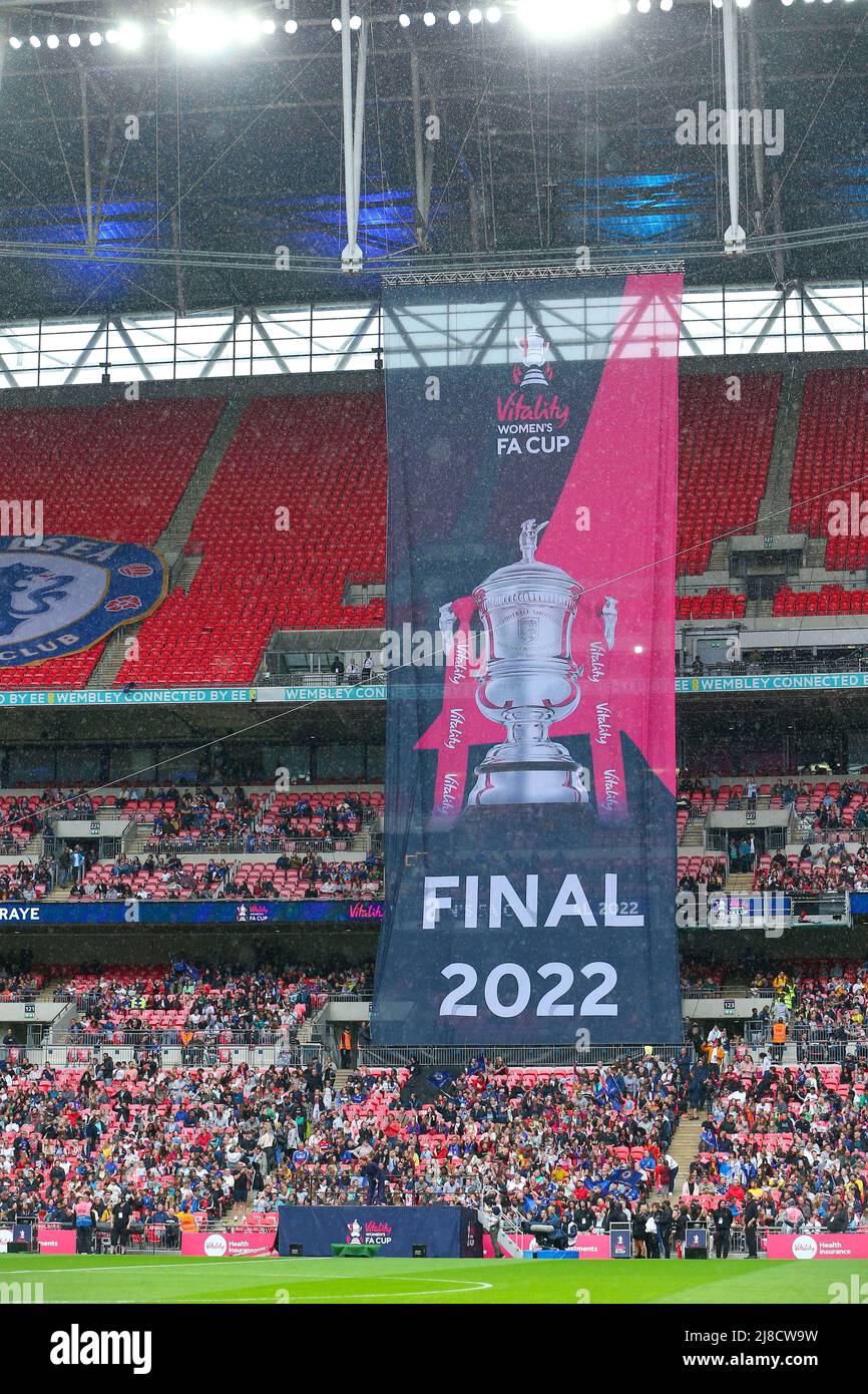 Londra, Regno Unito. 15th maggio 2022; Wembley Stadium, Londra Inghilterra; finale della fa Cup femminile, Chelsea Women versus Manchester City Women: Fa Cup banner Credit: Action Plus Sports Images/Alamy Live News Foto Stock