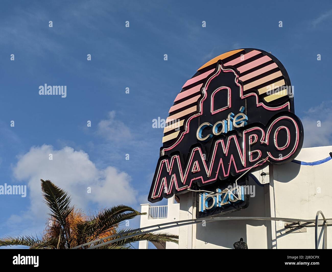 Ibiza, Spagna 14December 2020 a Ibiza il Cafe Mambo è chiuso per la fine della stagione. Foto Stock