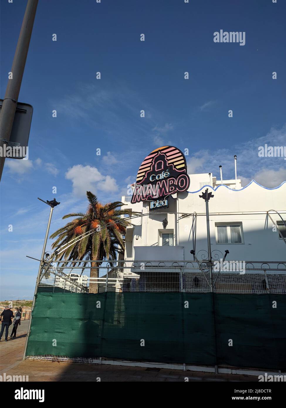 Ibiza, Spagna 14December 2020 a Ibiza il Cafe Mambo è chiuso per la fine della stagione. Foto Stock