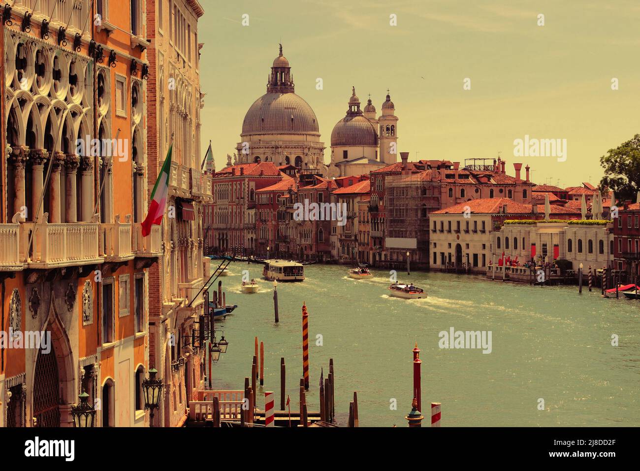Il Canal Grande visto dal Ponte dell'Accademia, Venezia Foto Stock