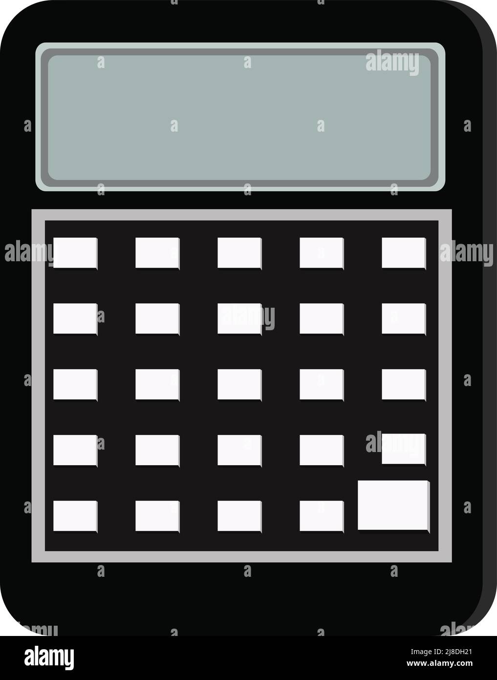 immagine vettoriale dell'icona della calcolatrice su sfondo bianco Illustrazione Vettoriale