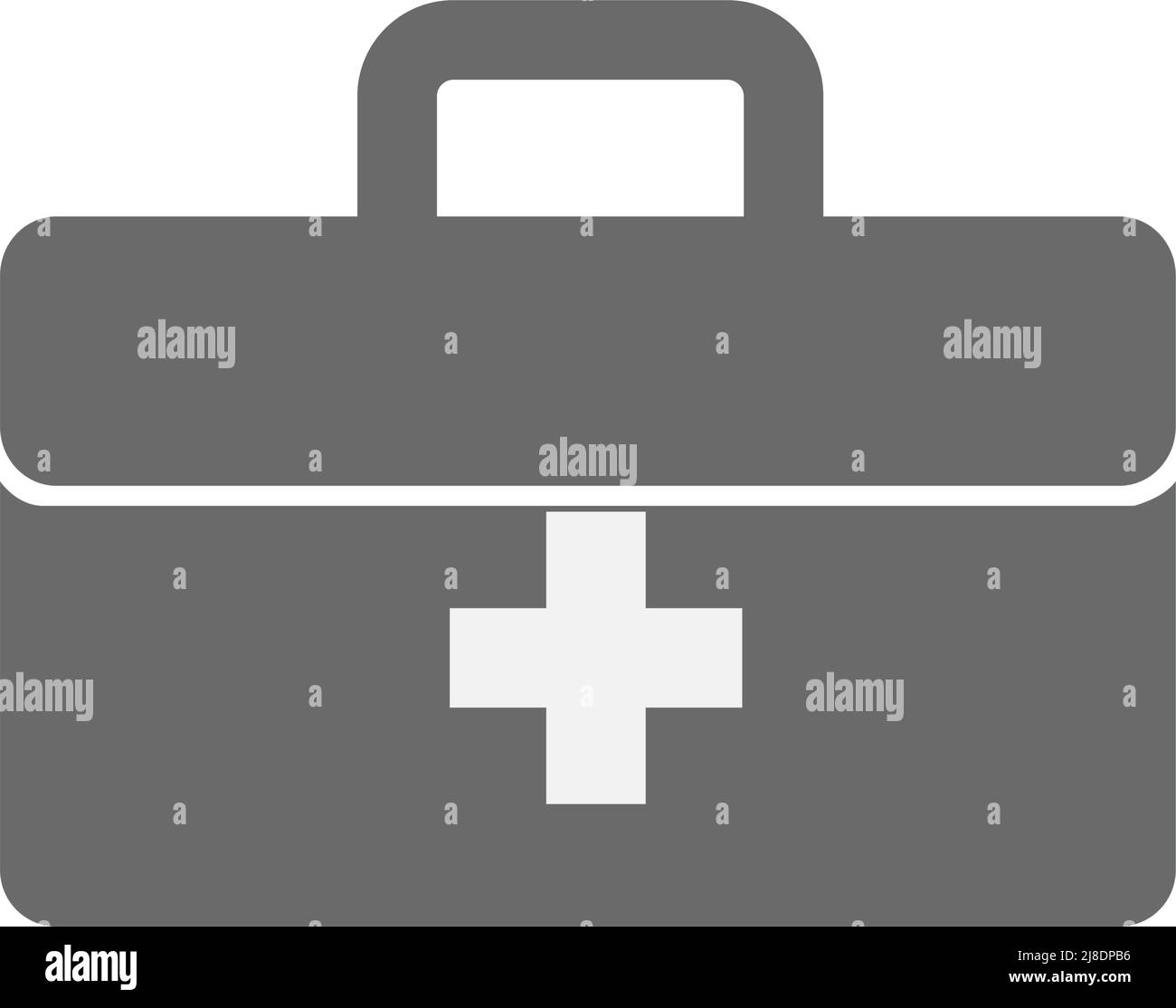icona del sacchetto di pronto soccorso per la salute. Illustrazione Vettoriale