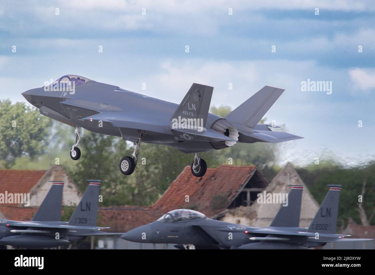 Liockheed Martin F-35A Lightning II alla RAF Lakenheath Foto Stock