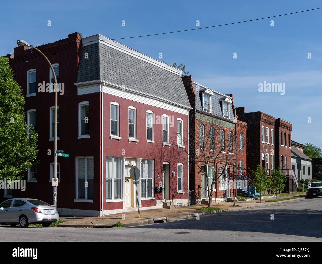 Edifici residenziali nella città sud di St. Louis Foto Stock