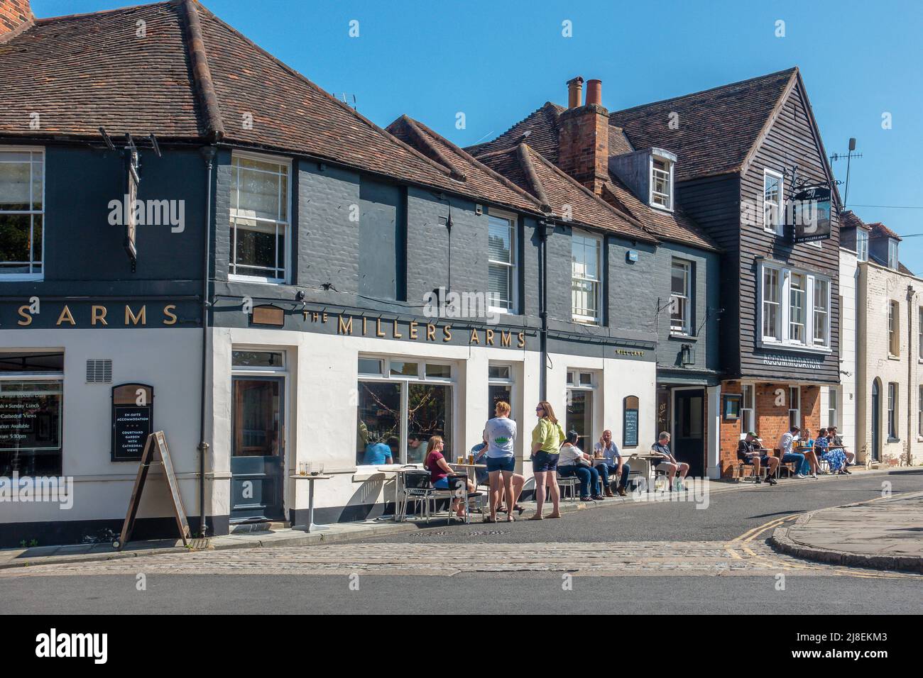 The Millers Arms, Pub, Ristorante, Hotel, Mill Lane, Canterbury, Kent Foto Stock