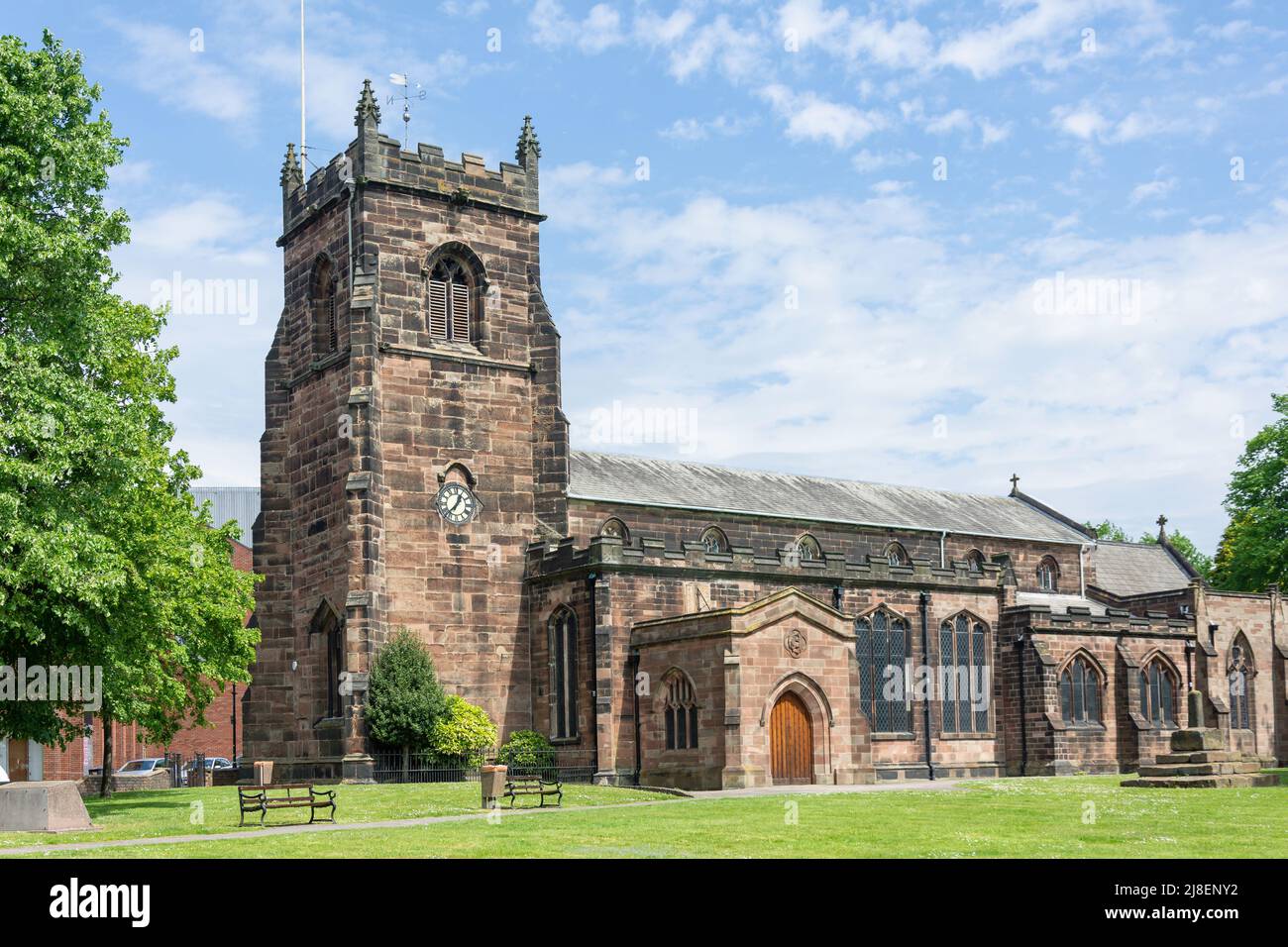 St Luke's Church, Church Street, Cannock, Staffordshire, Inghilterra, Regno Unito Foto Stock