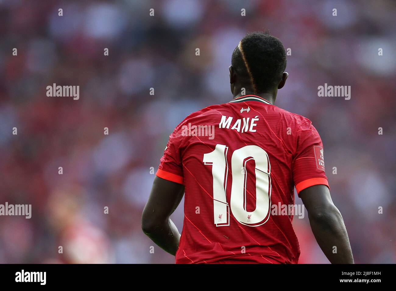 Londra, Regno Unito. 14th maggio 2022. Sadio Mane di Liverpool guarda avanti. Emirates fa Cup Final, Chelsea contro Liverpool al Wembley Stadium di Londra sabato 14th maggio 2022. Questa immagine può essere utilizzata solo per scopi editoriali. Solo per uso editoriale, licenza richiesta per uso commerciale. No use in scommesse, giochi o un singolo club/campionato/giocatore publications.pic di Andrew Orchard/Andrew Orchard sport photography/Alamy Live News Credit: Andrew Orchard sport photography/Alamy Live News Foto Stock