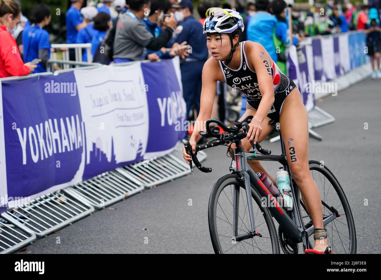 Yokohama, Giappone. 14th maggio 2022. Miyu Sakai (JPN), 14 maggio 2022 - Triathlon : Elite femminile al Yamashita Park durante il Campionato del mondo di Triathlon 2022 Series Yokohama a Yokohama, Giappone. Credit: SportsPressJP/AFLO/Alamy Live News Foto Stock