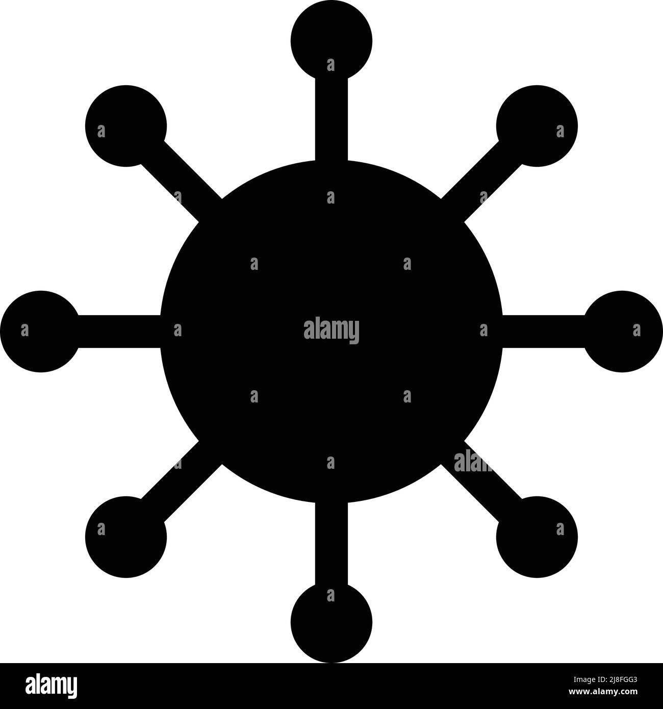 Icona silhouette virus. Vettore semplice. Vettore modificabile. Illustrazione Vettoriale