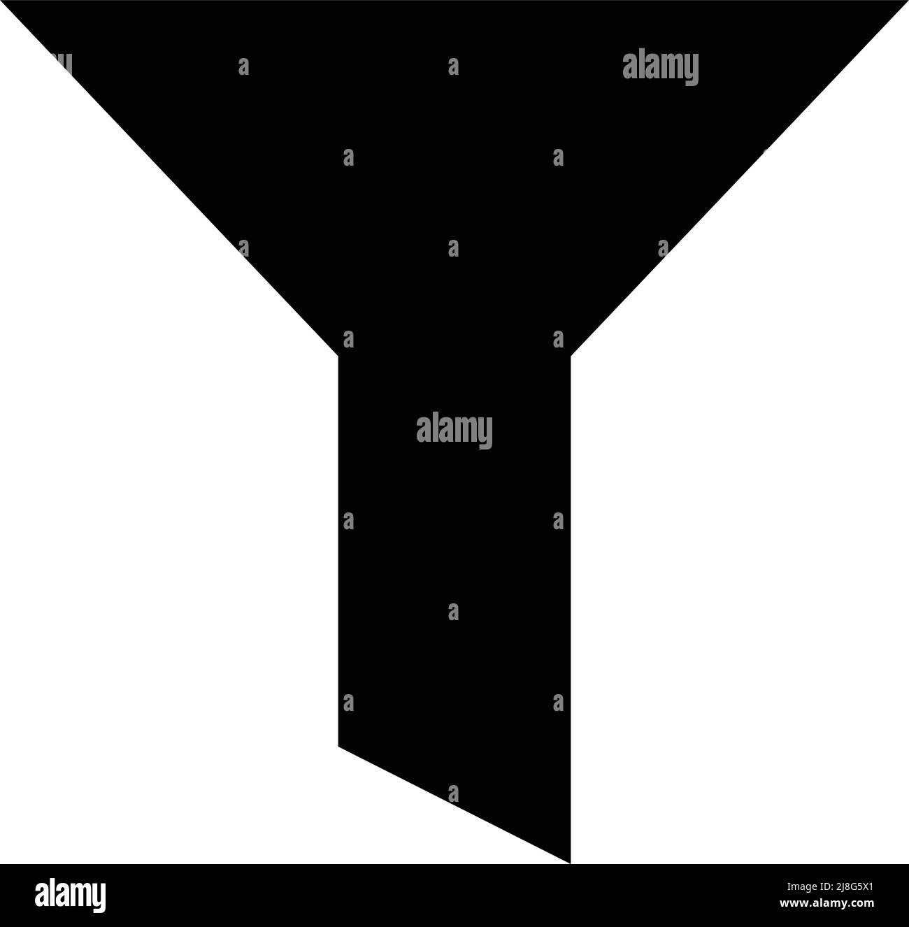 Icona di silhouette del filtro in nero. Vettore modificabile. Illustrazione Vettoriale