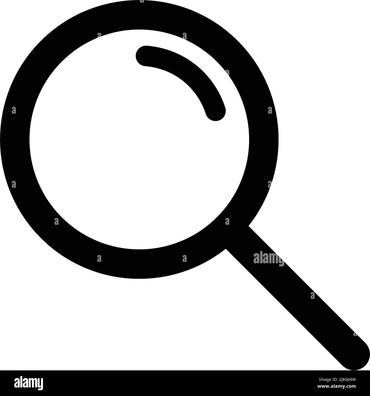 Icona lente di ingrandimento lucida. Vettore modificabile. Illustrazione Vettoriale