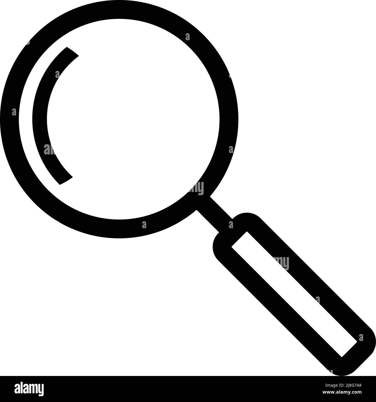 Icona di ingrandimento della silhouette in nero. Vettore modificabile. Illustrazione Vettoriale