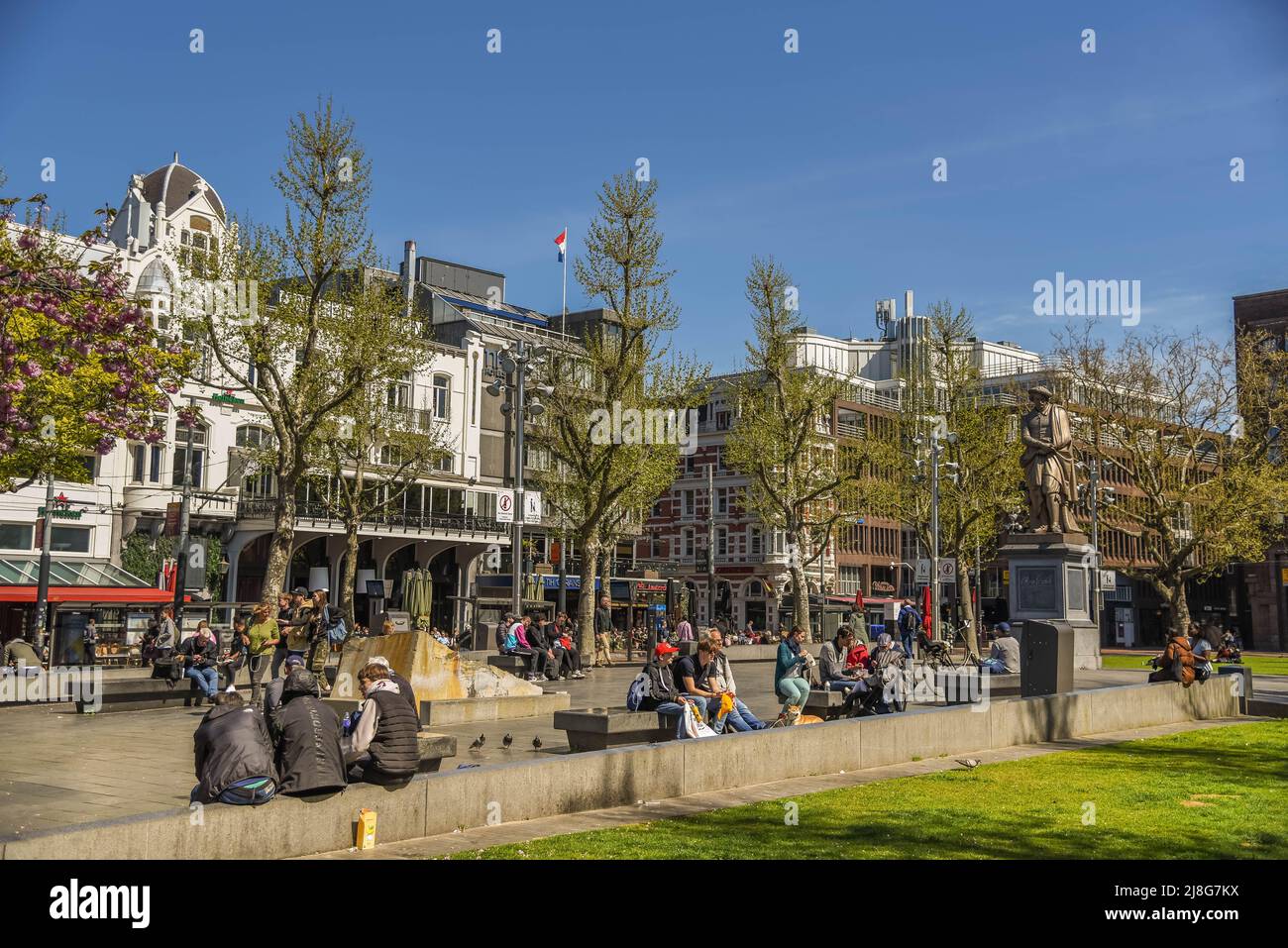 Amsterdam, Paesi Bassi, maggio 2022. Piazza Rembrandt nel centro di Amsterdam. Foto di alta qualità Foto Stock
