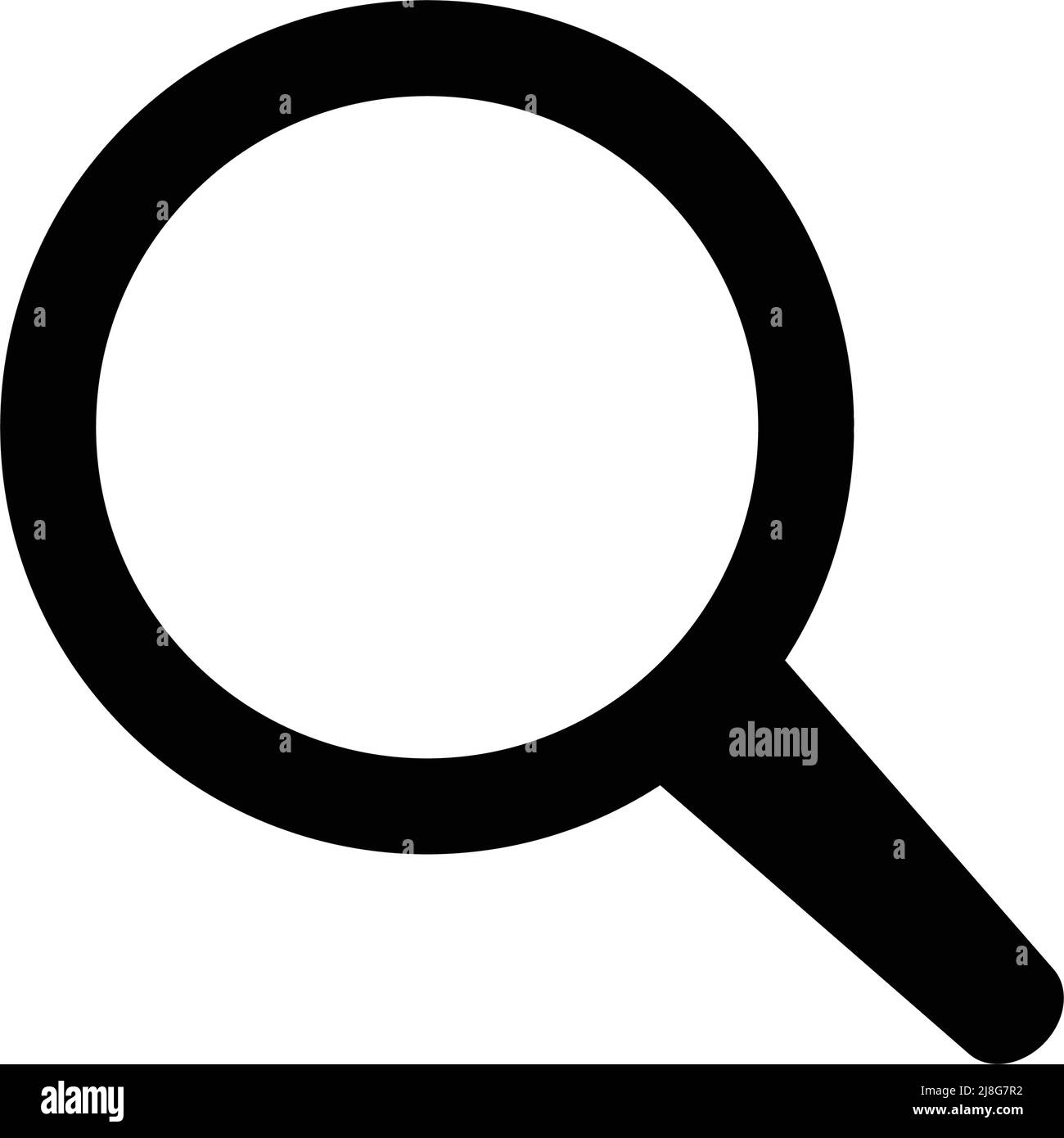 Lente di ingrandimento nera. Vettore semplice. Vettore modificabile. Illustrazione Vettoriale