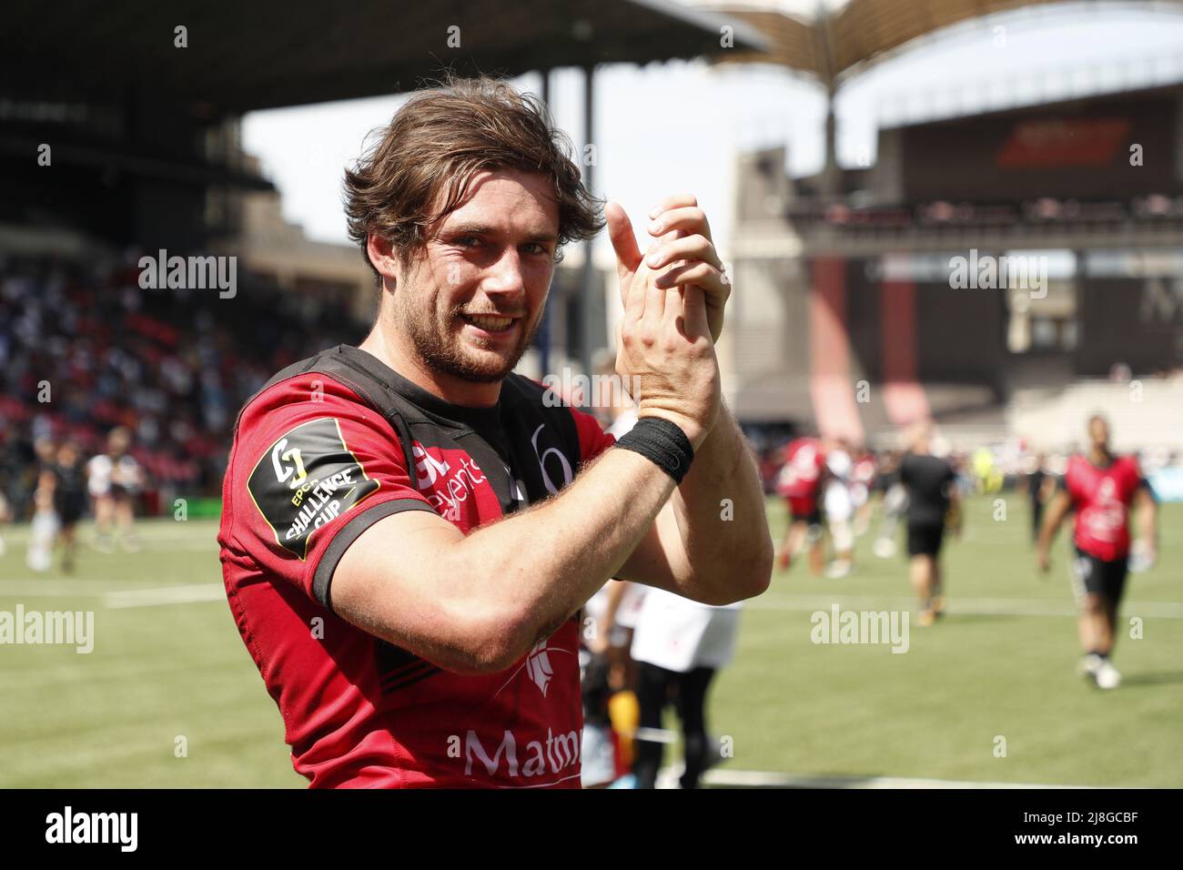 Pierre-Louis BARASSI di Lione durante L'EPCR Challenge Cup, semi finale rugby Union match tra LOU Rugby (Lione) e Wasps il 14 maggio 2022 al Matmut Stadium Gerland di Lione, Francia - Foto: Romain Biard/DPPI/LiveMedia Foto Stock