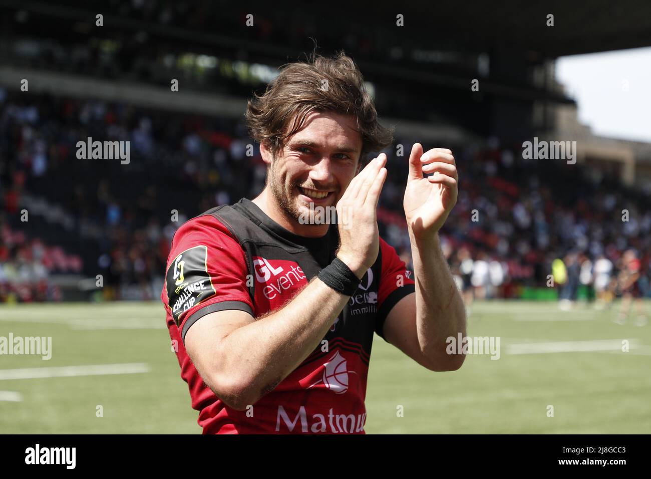 Pierre-Louis BARASSI di Lione durante L'EPCR Challenge Cup, semi finale rugby Union match tra LOU Rugby (Lione) e Wasps il 14 maggio 2022 al Matmut Stadium Gerland di Lione, Francia - Foto: Romain Biard/DPPI/LiveMedia Foto Stock