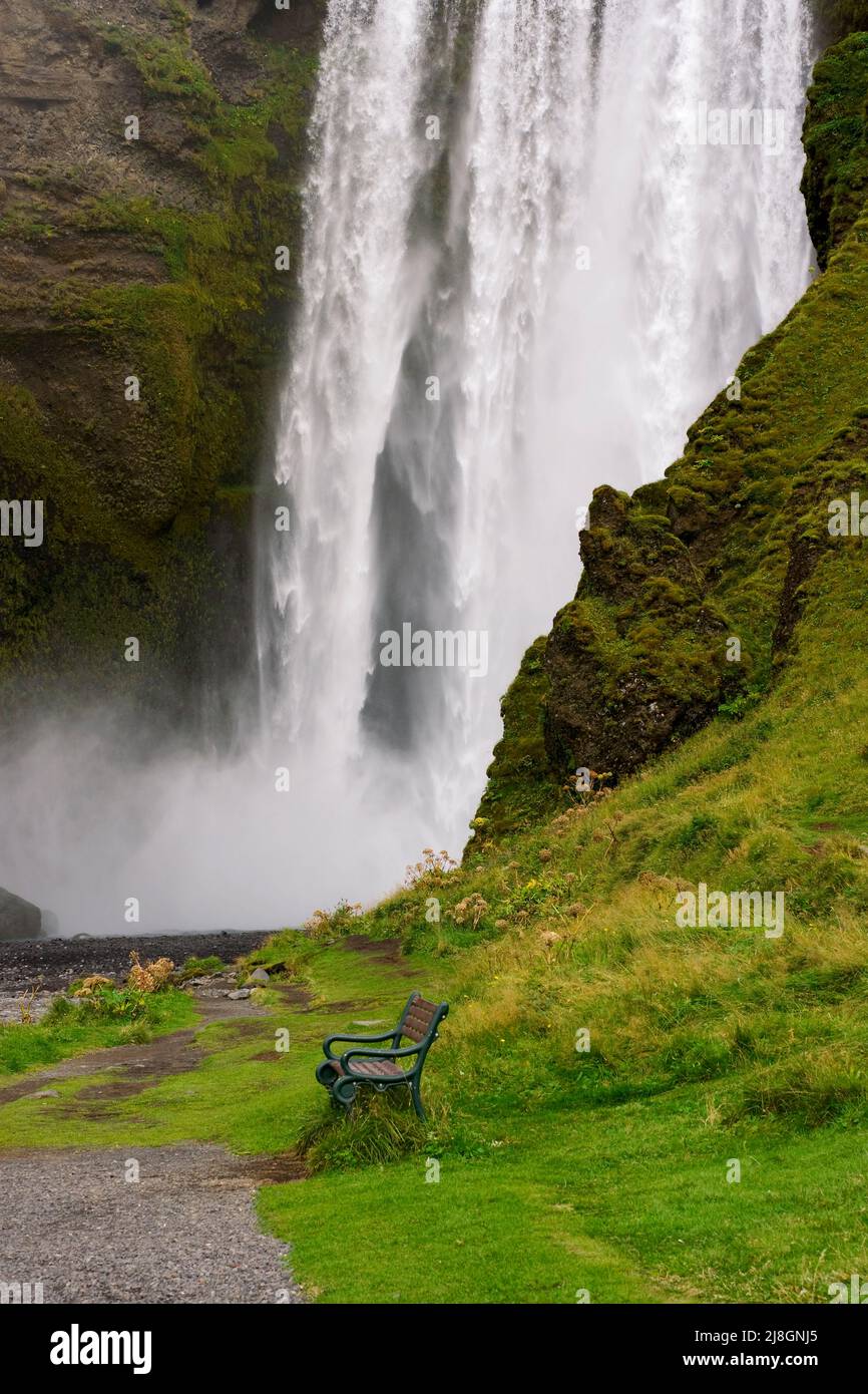 Skogafoss, Islanda. Foto Stock