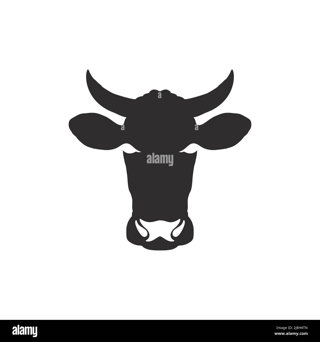 Logo Texas Longhorn, logo Country Western Bull Cattle Vintage retro Illustrazione Vettoriale