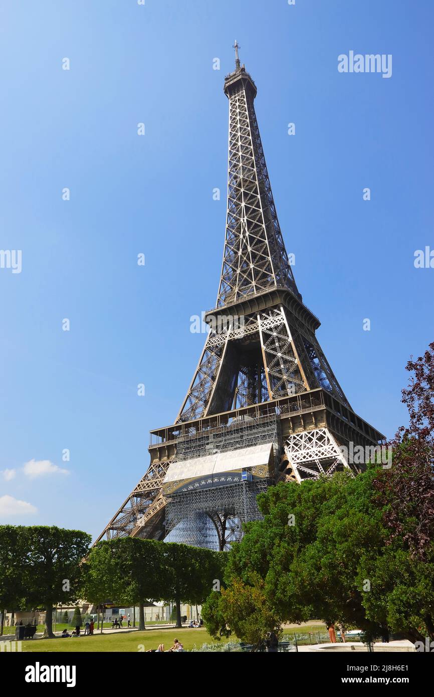 Vista della Torre Eiffel - Parigi 2022 Foto Stock