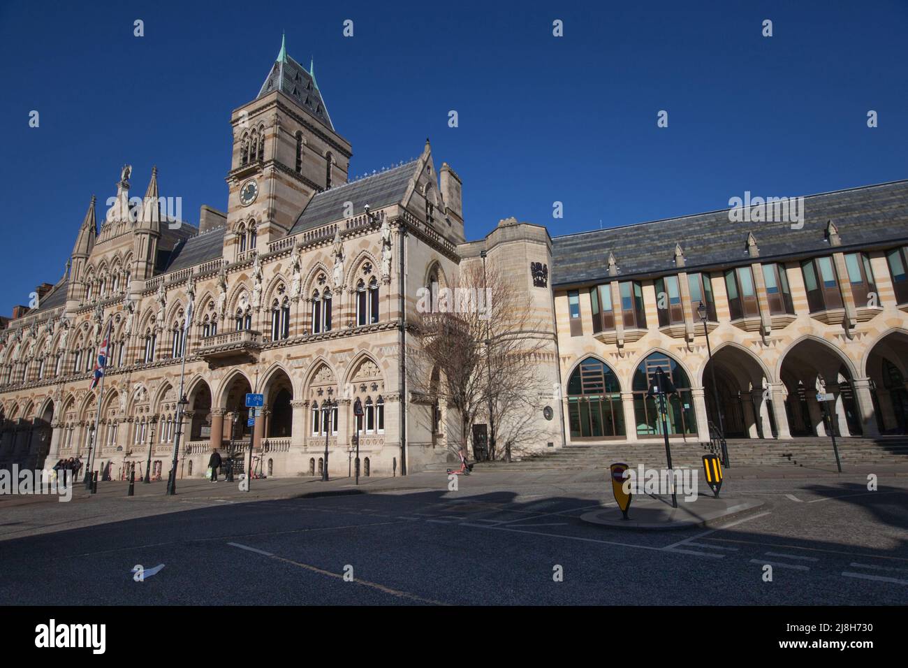 La Guildhall in St Giles' Square a Northampton, nel Regno Unito Foto Stock