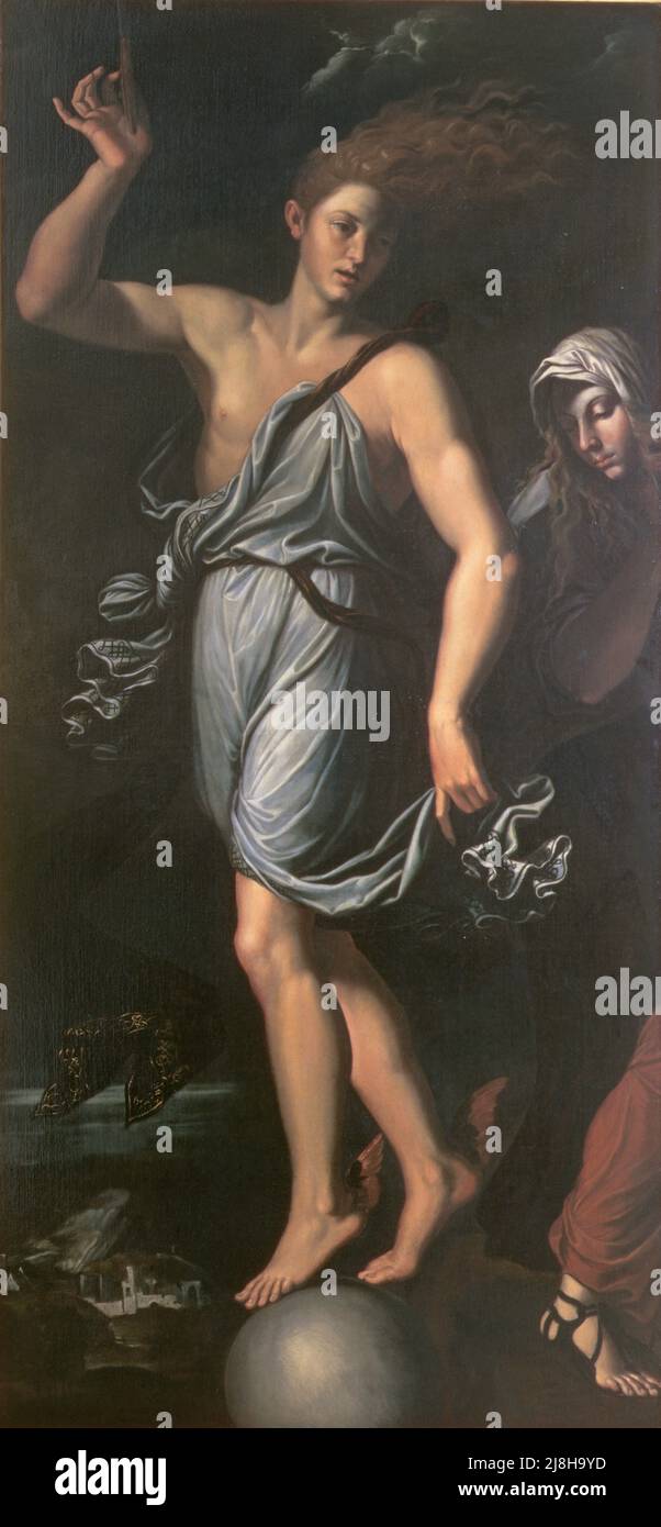 Statua funeraria con coppia sposata, greca (marmo); Palazzo Ducale & Museo, Mantova, Lombardia, Italia; . Foto Stock