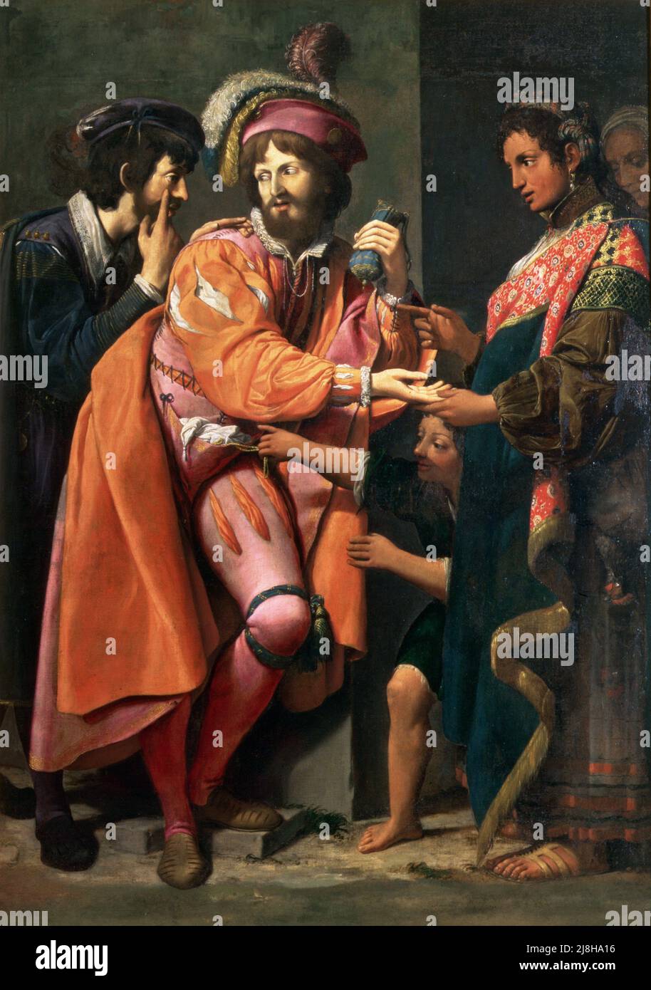 Il Sermone di Sant'Antonino, lunetta (affresco) di Cerrini, Lorenzo (1590-1659); Museo di San Marco, Firenze, Italia; Italiano, fuori copyright. Foto Stock