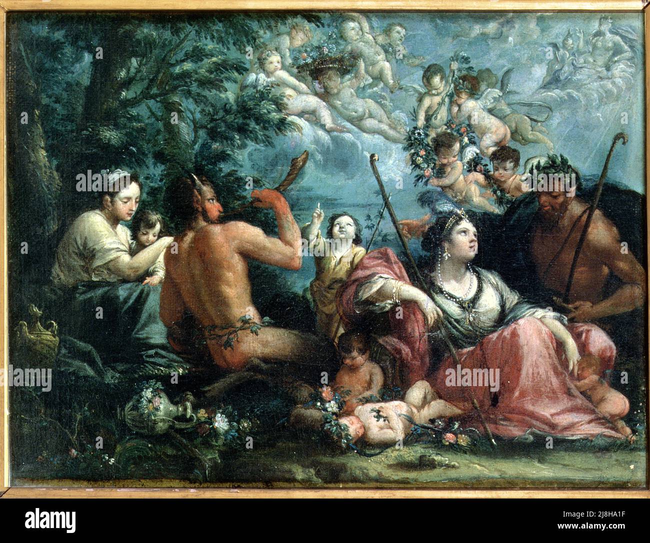 Scena di un porto marino (olio su tela) di Brill o Bril, Paolo (1554-1626); Galleria Borghese, Roma, Lazio, Italia; Fiammingo, fuori copyright. Foto Stock