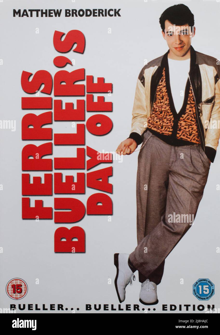 La copertina del DVD di Ferris Bueller's Day Off con Matthew Broderick Foto Stock