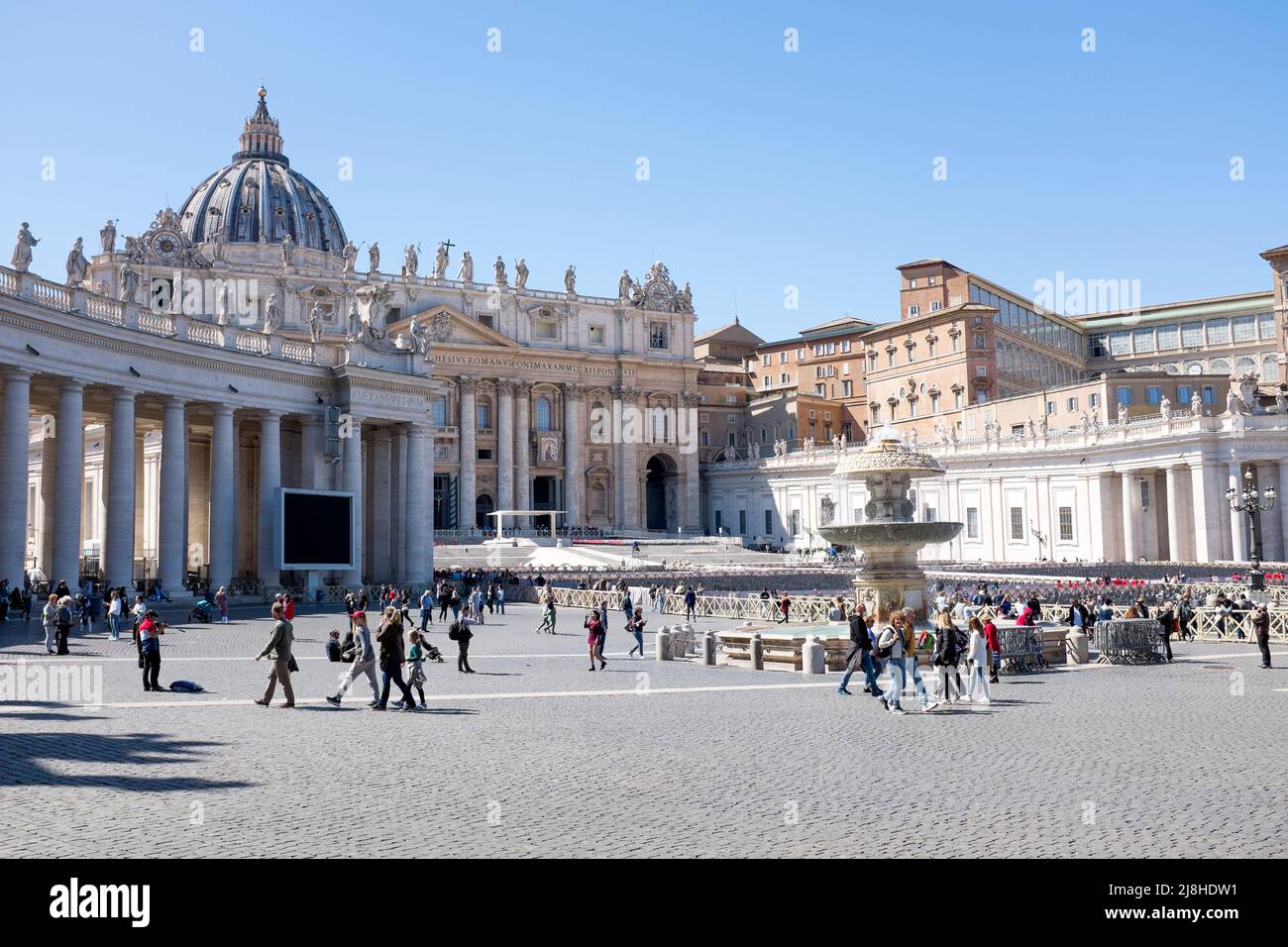 Piazza San Pietro il Vaticano Roma Italia Foto Stock