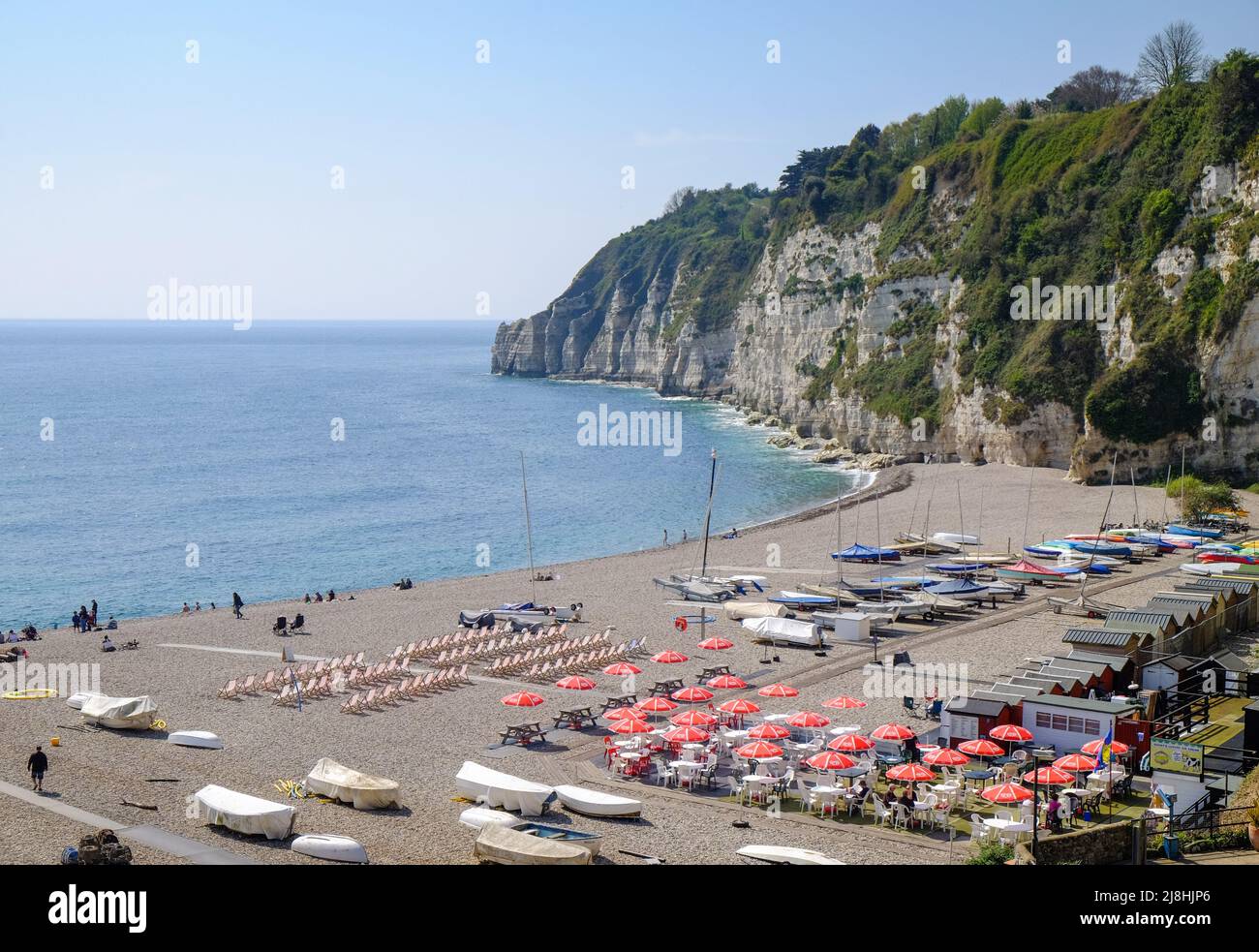 Beer Beach, Beer Village a East Devon, Regno Unito Foto Stock