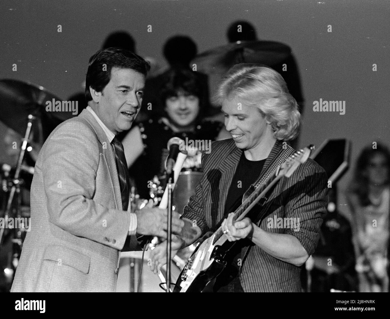Tommy Shaw su American Bandstand, 1985 Credit: Ron Wolfson / MediaPunch Foto Stock