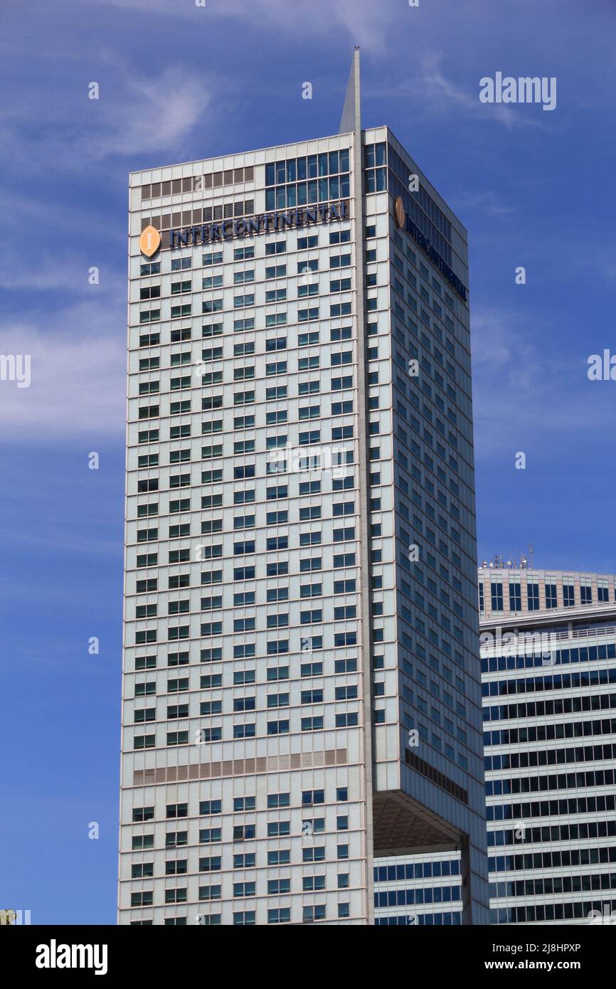 Varsavia, Polonia - 19 giugno 2016: InterContinental Hotel di Varsavia, Polonia. Intercontinental Hotel Group (IHG) ha 180 hotel in tutto il mondo. Foto Stock