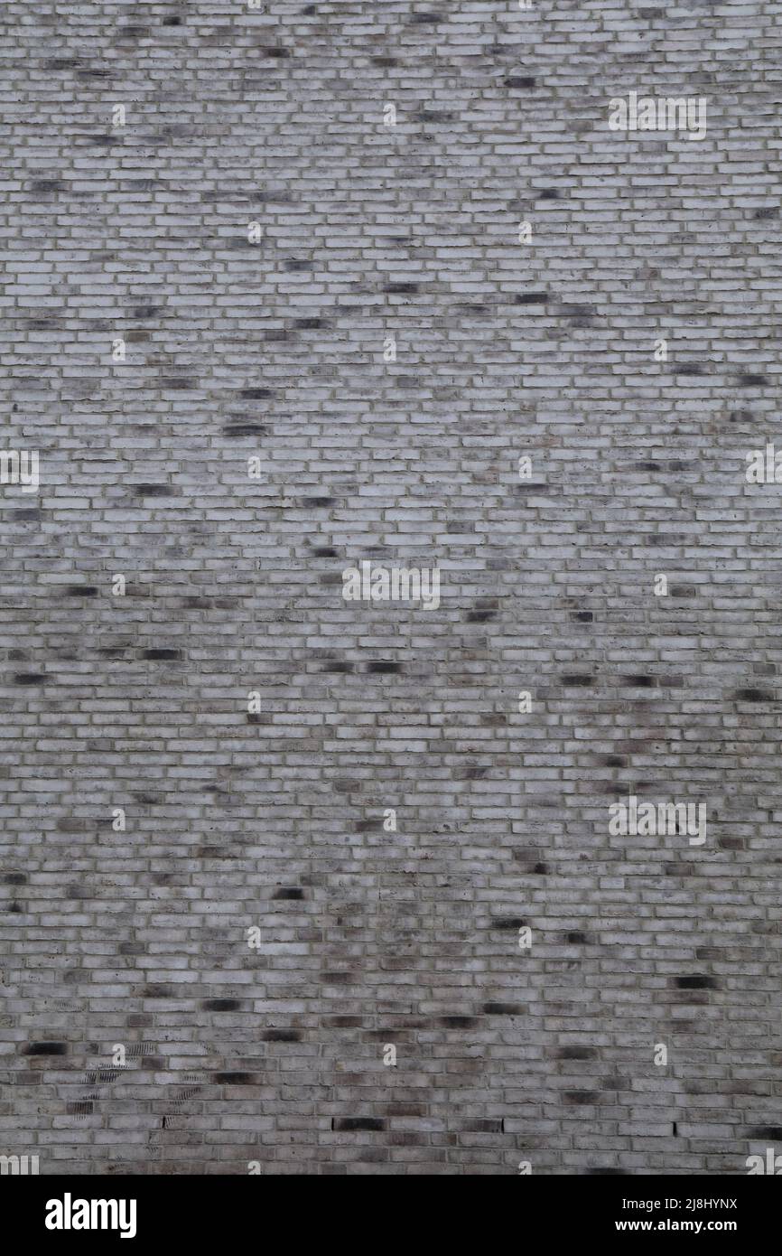Sfondo grigio muro di mattoni. Struttura di mattoni grigi. Foto Stock