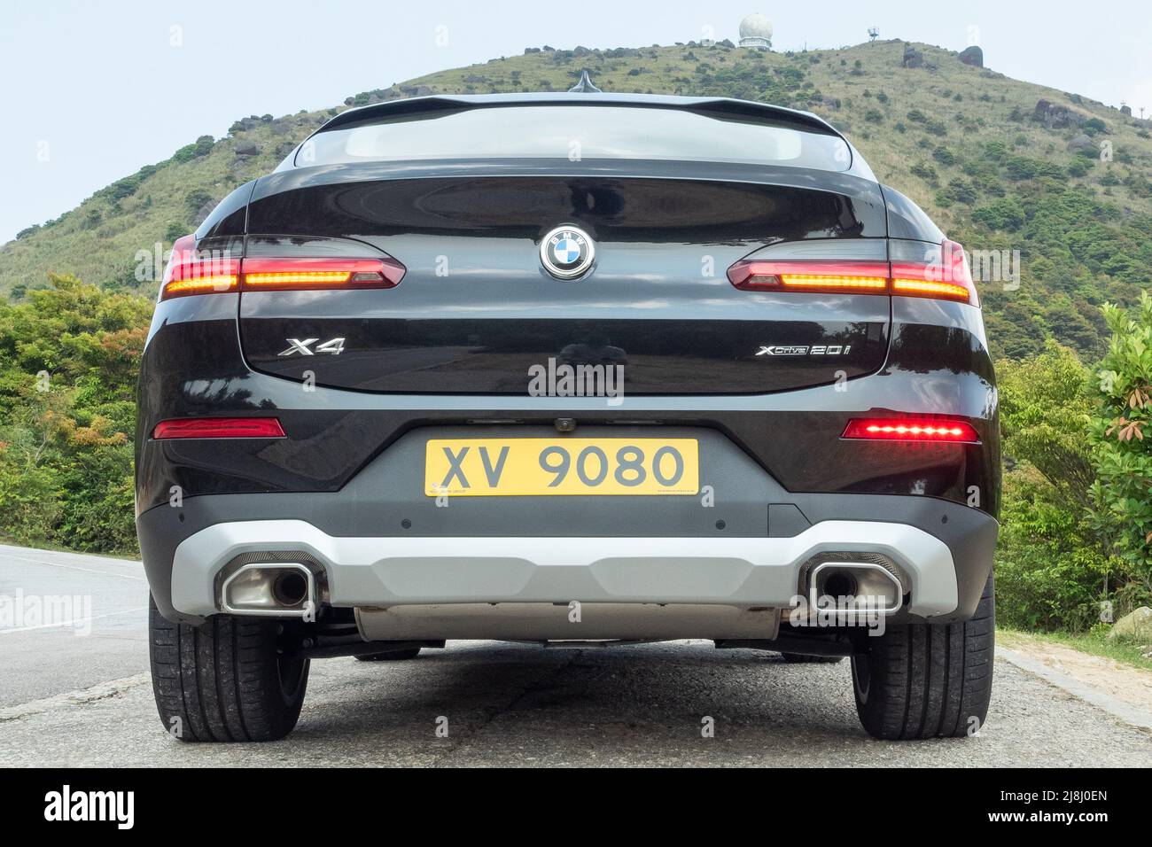 Hong Kong, Cina 7 Aprile 2022 : BMW X4 xDrive30i 2022 Test Drive Day 7 2022 Aprile a Hong Kong. Foto Stock